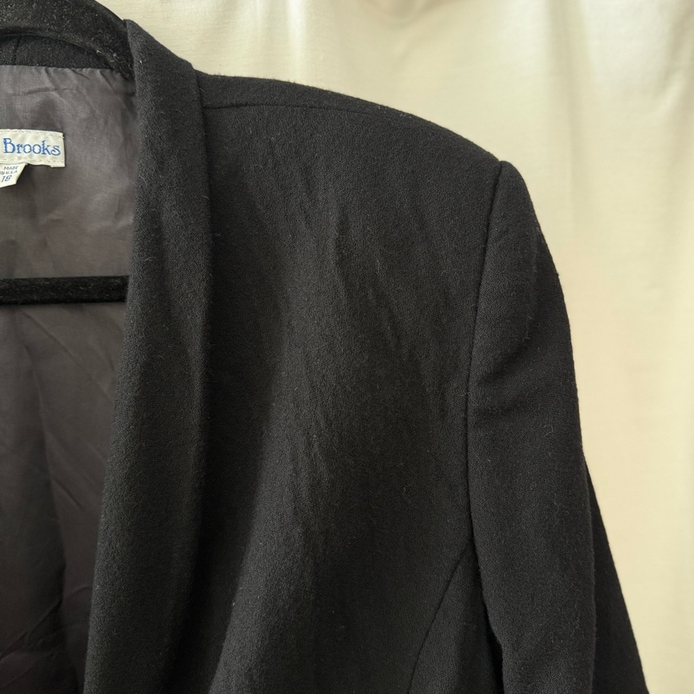 David Brooks Black Wool Blazer